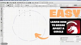 How to break apart a circle in Lightburn - Tutorial