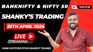 Bank Nifty 50:April 25 Live Options Trading! #BankNiftyTradingLive |Learn from Shanky online Trading