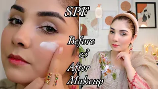 How to apply Sunblock Before and After Makeup || What is SPF ? || Nishoo Khan