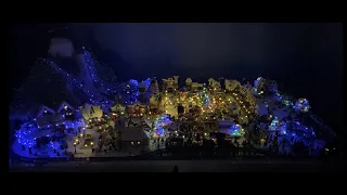 Lego Winter Village Christmas Display (At Night)