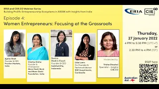 ERIA | Women Entrepreneurs: Empowering at the Grassroots