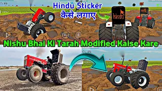 How to add hindu sticker in indian vehicles simulator 3d || Nishu deshwal tractor game ||