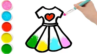 How to draw a dress for kids | как нарисовать платье | ko'ylakni qanday chizish kerak