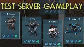 War Robots Leech Tyr Mender Weyland Ao Ming Test Server Gameplay