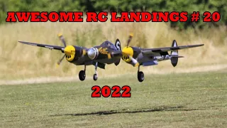AWESOME RC LANDINGS - WW2 FIGHTERS LANDING COMPILATION - TBOBBORAP1 # 20 - 2022