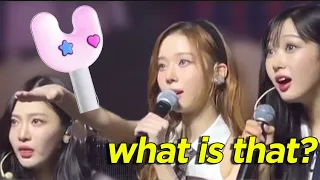 Aespa's Reaction to NewJeans Lightstick...