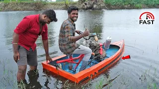 Making Super Boats Using Scrap Bike Engines | தெறிக்க விடலாமா..! | Building scrap engine Boat 150cc