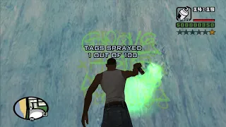 How to spray Gang Tag #25 at the beginning of the game - GTA San Andreas