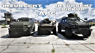 GTA 5- Insurgent VS Apc VS Insurgent Pick Up (Which is best?)