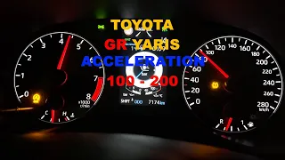 Toyota GR YARIS, Acceleration 100-200