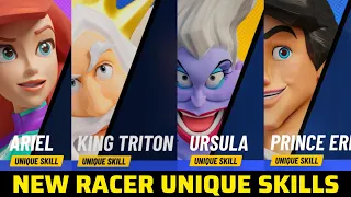 Disney Speedstorm | Ariel, King Triton, Ursula & Prince Eric All New Racers Unique Skills Season 6