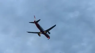 Снижение самолёта AIRBUS A321-200 Red Wings в аэропорт Сочи