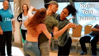 Kuna Malik Hamad & Tori Dawn & Julissa | Brazilian Zouk Dance at Midnight Marathon 2018