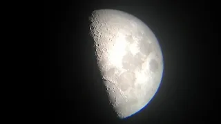 Луна в телескоп Veber f70060txii. Moon through the telescope Veber f70060txii.