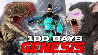 I spent 100 Days in Ark MODDED Genesis Part 1 with New Creatures!