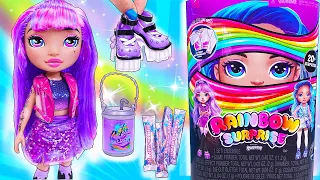 Куклы RAINBOW SURPRISE DOLLS С ОДЕЖДОЙ ИЗ СЛАЙМА своими руками! Мультик LOL Families Surprise DIY