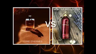 MONTALE RED VETIVER вплотную с HERMES TERRE D'HERMES /обзор-сравнение парфюмов