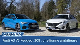 Comparatif - Nouvelle Peugeot 308 vs Audi A3 Sportback : une lionne ambitieuse