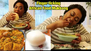 AFRICAN FUFU/ SOUP MUKBANG/ FUFU AND EGUSI SOUP