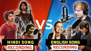 How Indian And English Singers Record Their Song | English Singers Vs Hindi Singers | Ft.BTS 🔥