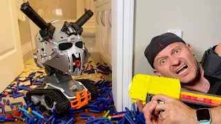 NERF HEAVY WEAPON GUYS: EVIL Tank Battle!