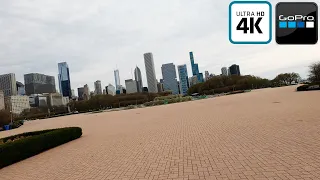 Chicago 4K Grant Park, Buckingham Fountain, Columbus Drive and Downtown