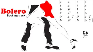 Bolero  - Backing Track in A | 100 BPM with Chord Changes