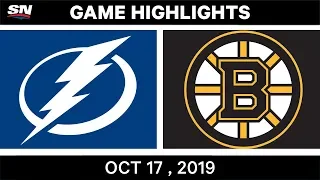 NHL Highlights | Lightning vs Bruins – Oct 17 2019