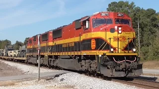 [3s] Military Kansas City Southern Train Northbound + 6 More, Hull - Comer, GA, 10/24/2016 ©mbmars01