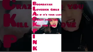 BlackPink songs in B-L-A-C-K-P-I-N-K letters #shorts #blackpink #lisa #jennie #jisoo #rosé #blink