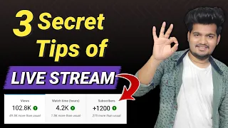 3 Secret Tips of Live stream || Youtube Live streaming Benefits