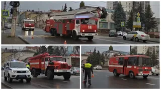 FIRE TRUCKS responding compilation, siren