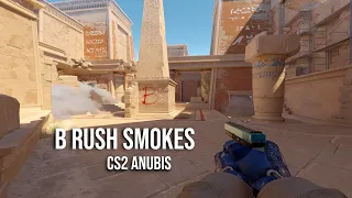 B rush smokes Anubis CS2