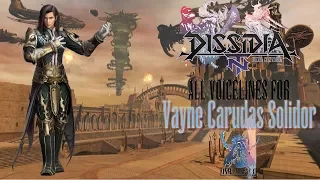 Dissidia NT: All Vayne Carudas Solidor voice lines