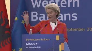 Press conference with President von der Leyen and Edi Rama, Albanian Prime Minister