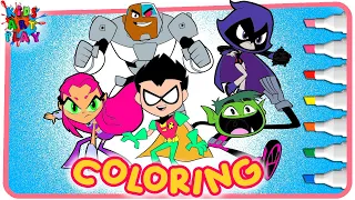 Teen Titans Go coloring book page Compilation Robin Starfire Raven Beast Boy Cyborg