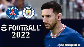 PES 2021 Gameplay UEFA Champions League 2021/2022 | PSG vs Manchester City