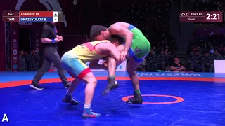 Qual. FS - 70 kg: M. ASHIROV (KAZ) v. B. ORAZGYLYJOV (TKM)