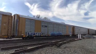 CSX M332 With a Solo AC4400CW and a Mid-Train DPU.