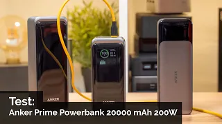 Test: Anker Prime Powerbank 20000 mAh 200W, eine spitzen High End Powerbank!