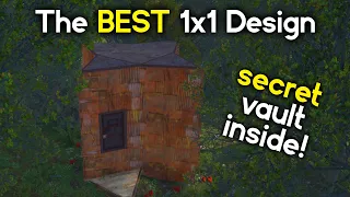 Best Solo Base Design (w/ HIDDEN VAULT) | Rust 1x1 Base Tutorial