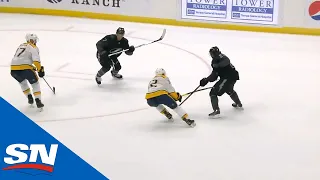 Brayden Point Catches Pekka Rinne Off-guard With No-look Shot