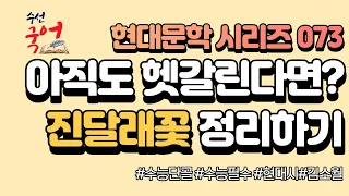 [수선국어 현대문학 시리즈 073] 현대시 진달래꽃 한번에 정리하기 (김소월)