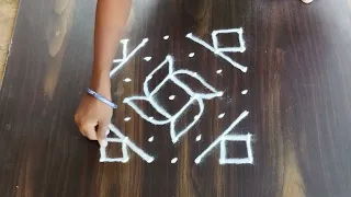 7×7 dot rangoli | simple rangoli | rangoli designs | muggulu