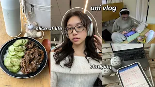slice of life 🍵 realistic uni days in my life: studying, what i eat in a week & iphone 15 unboxing