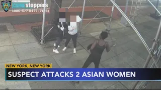 Suspect caught on video attacking Asian woman with hammer