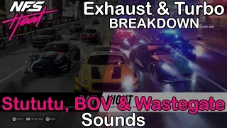 NFS Heat - Turbo STUTU, BOV, & Wastegate Exhaust Sounds!