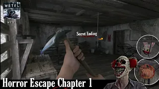 Metel Horror Escape Chapter 1 (Alan) Secret Ending Full Gameplay | New Update ( Version 0.945 )