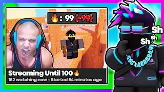 I Ruined This Streamers 100 STREAK...(Roblox BedWars)