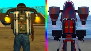 GTA San Andreas Jetpack vs GTA 5 Jetpack!